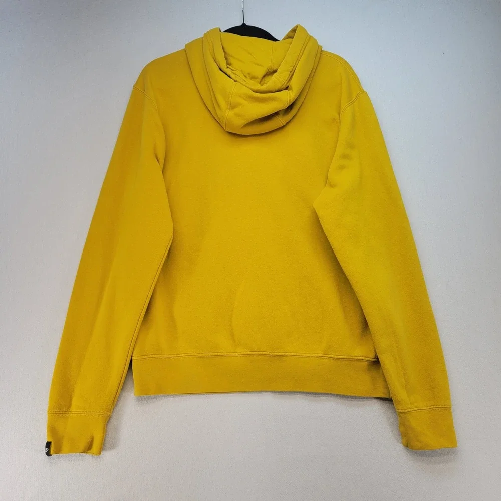 Nike Hoodie Mens Medium Yellow Sportswear Just Do It Embroidered Logo CU4044